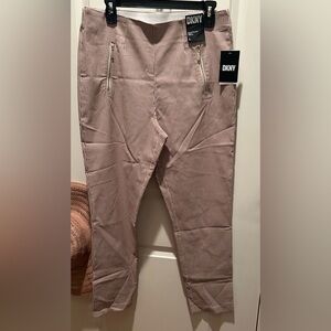 DKNY Pull on Skinny Leg Striped Pants L NWT